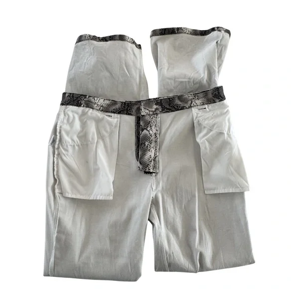 Current Air Los Angeles Snakeskin Print Flare Pants High Rise Festival - Picture 6 of 11